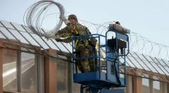 Razor wire for border defense